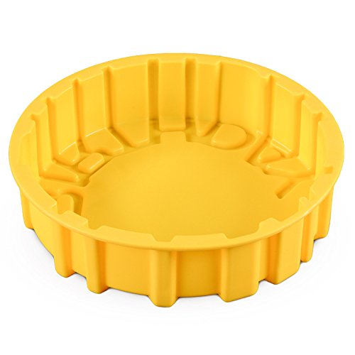 FantasyDay® Stampo in Silicone per Dolci a forma di Buon Compleanno, 1 pezzi Silicone Muffin Sapone Handmade Stampi per Cubetti di Ghiaccio, Biscotti, Tortini, Cioccolato, Dolci – silicone antiaderente