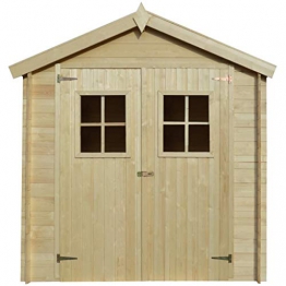 Festnight Casetta/Capanno Cabina per Attrezzi da Giardino 2x2 m 19 mm in Legno di Abete - 1