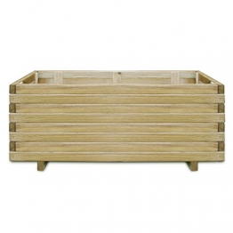 Festnight Fioriere Piantatore Rettangolare in Legno 100 x 50 x 40 cm - 1