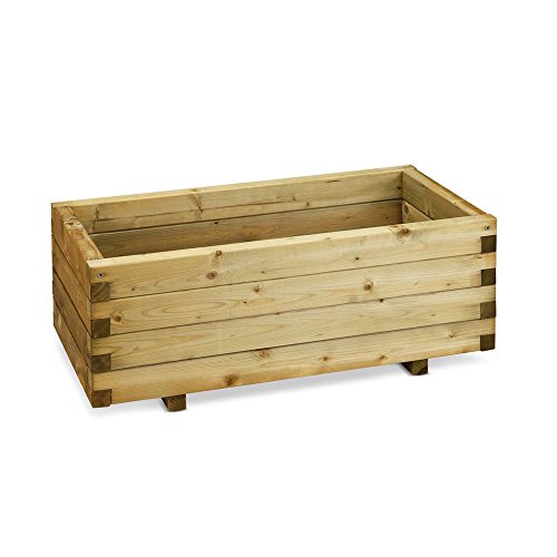 Fioriera in legno nordico 80x40xh35cm arredamento casa piante fiori 15484