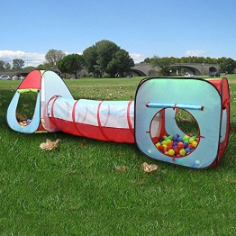 FOONEE 3pcs/set casetta tenda con tunnel, Pop Up per bambini tenda da gioco con palline per bambini, per interni ed esterni - 1