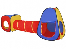 ISO TRADE Tenda Giochi per Bambini 3in1 Indoor / Outdoor Tunnel Palline per Bambino 4826 - 1