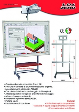 LIM0 Carrello universale porta lavagna interattiva multimediale max. da 95" - 1