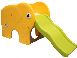 LittleTom Scivolo a forma di elefante 153x50x73cm ondulato per bambini piccoli a partire da 1 anno Giallo Verde - 1