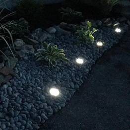 Luci Solari Giardino Tomshine 10 LED Luci led Solari da Esterno Faretti Solari a LED da Esterno IP65 Impermeabile(Bianco caldo)【4PC】 - 1