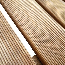 mewmewcat Set di 8 Piastrelle per Decking per Giardino e Terrazza, Legno,Piastrelle per Decking,50 x 50 x 3,2 cm - 1