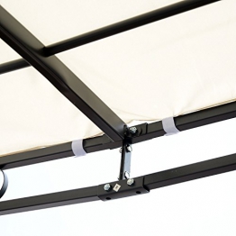 Outsunny Gazebo Pergola da Giardino Gazebo per Fissaggio a Muro, con Telo in Poliestere Impermeabile, 297 x 297cm - 1