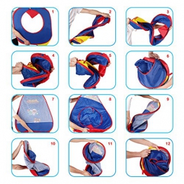 Peradix Tende Giocattolo,Tenda per Bambini,3 in 1 Indoor / Outdoor Tunnel Gioco,Pieghevole Sistema Pop-UP,Salvaspazio - 1