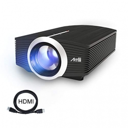 Proiettore Portatile, Artlii Mini Videoproiettore TV Supporto 1080P per Intrattenimento Domestico, con HDMI USB/SD/VGA/AV - 1