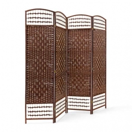 Relaxdays 10020068_93 Divisorio/Paravento, Legno, Marrone, 2x180x179 cm - 1