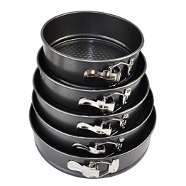 Set di tortiere rotonde antiaderenti a cerniera, 5 pezzi, per feste e matrimoni - 1