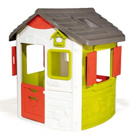 Smoby Nuova Casetta Jura Lodge modulare, Colore Verde e Rosso, 7600810500 - 1