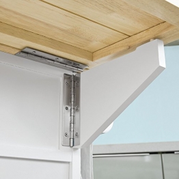 SoBuy® Carrello cucina,Credenza,Piano in legno di Hevea è allungabile,con ruote, FKW41-WN,IT - 1