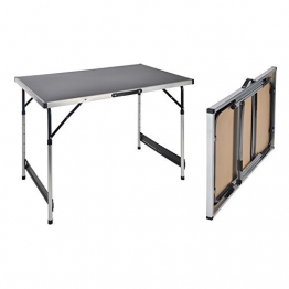 Spetebo Haushalt International Table - Tavolino pieghevole e regolabile da campeggio, 100 x 60 x 73-94 cm - 1