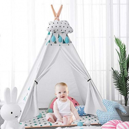 Sunflowerany Tenda per Bambini Indiani Tenda Portatile per Bambini Tenda da Gioco per Bambini Cupola addormentata Teepee Pieghevole Tenda da Gioco Playhouse Tenda Classica da Gioco Stile Indiano - 1