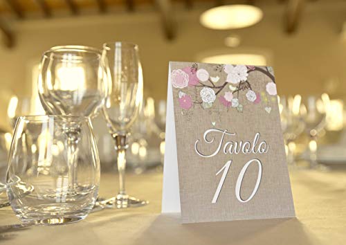 Tableau de mariage matrimonio – vintage nozze vari modelli disponibili set cartolina + cavalletto tavolo
