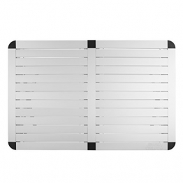 Tavolo da campeggio Campart Travel TA-0802 – 110 x 70 cm – Alzata avvolgibile, Grigio - 1