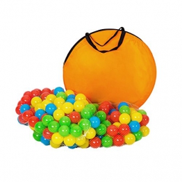 TecTake Tenda Igloo per bambini con tunnel + 200 palline + tenda tascabile – Tenda da gioco con palline per bambino - disponibile in diversi colori - (multicolore 1 | 401027) - 1