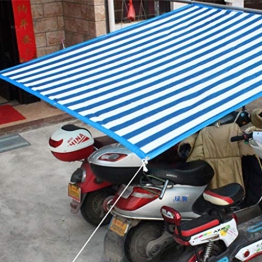 Telone blu a righe bianche Basha con teli, telo leggero trasparente, copertura per telo da tetto, copertura per telone (dimensioni : 3MX8M/10FTX26FT) - 1