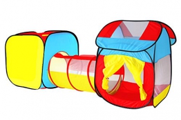 Tenda per Bambini Tunnel Gioco Bimbi Casetta Giardino Tenda Pop Up da Spiaggia Campeggio Esterno Giocattolo Gioco Set Regalo Ragazza per 3 4 5 Anni - 1