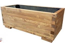 TOTAL WOOD 2012 Fioriera in Legno portavaso Vaso per Piante con Guaina Interna 100x40x45 cm impregnata e inguainata Anche su Misura!! - 1