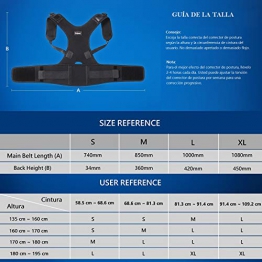 Unigear Correttore Postura, Regolabile Spalla Indietro Vita Cintura di Support per Uomo e Donna (Nero M) - 1