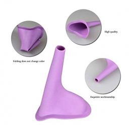 Urina Donna, orinatoio portatile,Imbuto per Pipì Urinatoio Minzione Femminile da Viaggio, Pieghevole e Riutilizzabile Per Campeggio Viaggio Auto,Porpora,1pc - 1