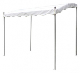 VERDELOOK Pergola, Gazebo 3x2m Bianco con Struttura in Ferro Verniciato e Telo in Poliestere - 1