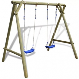vidaXL Legno di Pino Altalena da Giardino per Bambini Gioco all'Aperto Dondolo - 1