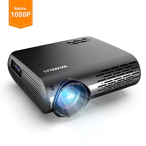 Videoproiettore,WiMiUS 4500 Lumen Nativa 1080P LED Proiettore Full HD Con 300” Display Supporto 4K Correzione trapezoidale elettronica ± 50 °proiettore per Smartphone, P