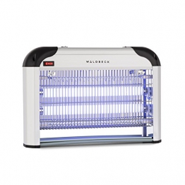Waldbeck Mosquito Ex 4000 • Zanzariera Elettrica • Lampada Anti zanzare • per Esterni ed Interni • Trappola a Luce UV • Copertura 100 m² • Possibilitá di appenderla • Argento - 1