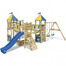 WICKEY parco giochi Smart Queen di legno per bambini con altalena e scivolo - 1