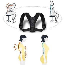 WJkuku Correttore del Collo e della Postura della Schiena, estensore Collo Regolabile, Dolore alla Spalla e al Collo, estensore per la nuca, per casa e Ufficio - 1