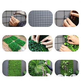 Xiaolin Recinzione Artificiale Privacy Screen Evergreen Hedge Panels Fake Plant Wall 20"X20 Decorazione del Giardino di casa (Colore : 01) - 1