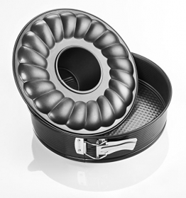 Zenker Black Metallic Tortiera apribile 2 Fondi, Acciaio, Nero - 1