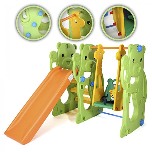 BABY VIVO – Altalena per bambini con struttura per interni ed esterni, Giungla