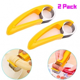 Beaulies Stainless Steel Banana Chopper,Fruit Cutter Cucumber Vegetable Peeler,Banana Home Kitchen Tools Slicer Pineapple Slicers Bowl Cutter Salad Banana - 1
