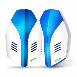 Blisso Repellente ad Ultrasuoni Elettromagnetico Efficace, Elettrico Repeller Ultrasonico Contro Zanzare Tropicali Topi Parassiti Ratti Mosche Scarafaggi Ragni(2 Pack) - 1