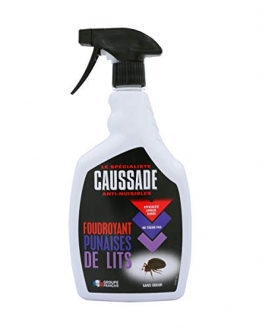 Caussade capupal1 Spray Anti-punaises di Letti, Fulminante, Pronto all' Uso 1L, Non tâche, Efficienza Lunga Durata 4 Mesi - 1