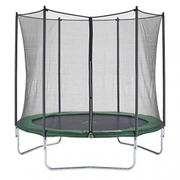 CZON SPORTS trampolino, 250 cm tappeto elastico con rete di sicurezza, verde|trampolino elastico da giardino|trampolino bambini - 1