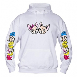 Felpa Kyra e Ray Bianca con Cappuccio novità 2019 Me Contro Te Cotone Bambini (9-11 Anni) - 1