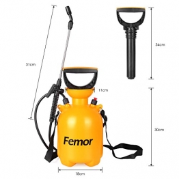 FEMOR Irroratrice Manuale da Giardino Spruzzatore a Pressione Portatile Orto Nebulizzatore Insetticida, Annaffiatore a Spalla Nebulizzatrice Pesticidi 18*18*38.5cm - 1