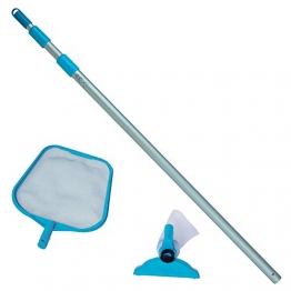 Intex-28002 Kit Pulizia per Piscine Fino a 488 cm di Diametro, Colore Grigio/Blu, 28.58 x 93.98 x 10.16 cm, 28002 - 1