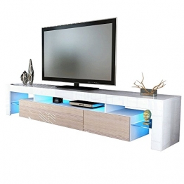 Kofkever Vivaldi 1206 Porta Tv Bianco/Avola Champagne mobile soggiorno moderno - 1