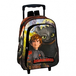PERONA Trolley Zaino per Bambini | 37 x 29 x 11 cm | Dragons | Toothless e Amici - 1