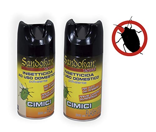 Sandokan Insetticida Cimici ad Azione abbattente Tac Spray 300ml – 2 Pezzi – contro tutte le specie di cimici disinfestante