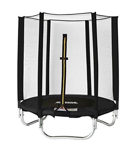 SixBros. SixJump 1,40 M Ø Trampolino Elastico da Giardino Trampolino Nero – T140/1833 | con Rete di Sicurezza