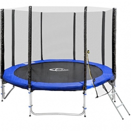 TecTake Trampolino elastico da giardino con rete di sicurezza e scaletta | Con TÜV/GS certificato - disponibili in diverse misure - (Ø 305 cm | No. 402791) - 1