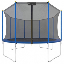 Ultrasport Trampolino da Giardino Uni-Jump, Set Completo Inclusi Tappeto Elastico, Rete di Sicurezza, Pali Imbottiti e Rivestimento dei Bordi Bambino, Blu, 183 cm - 1