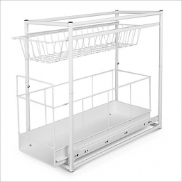 Under Sink Storage Rack Kitchen Unit Bathroom Cupboard Tidy 2 Tier Organiser by TP-Products - 1